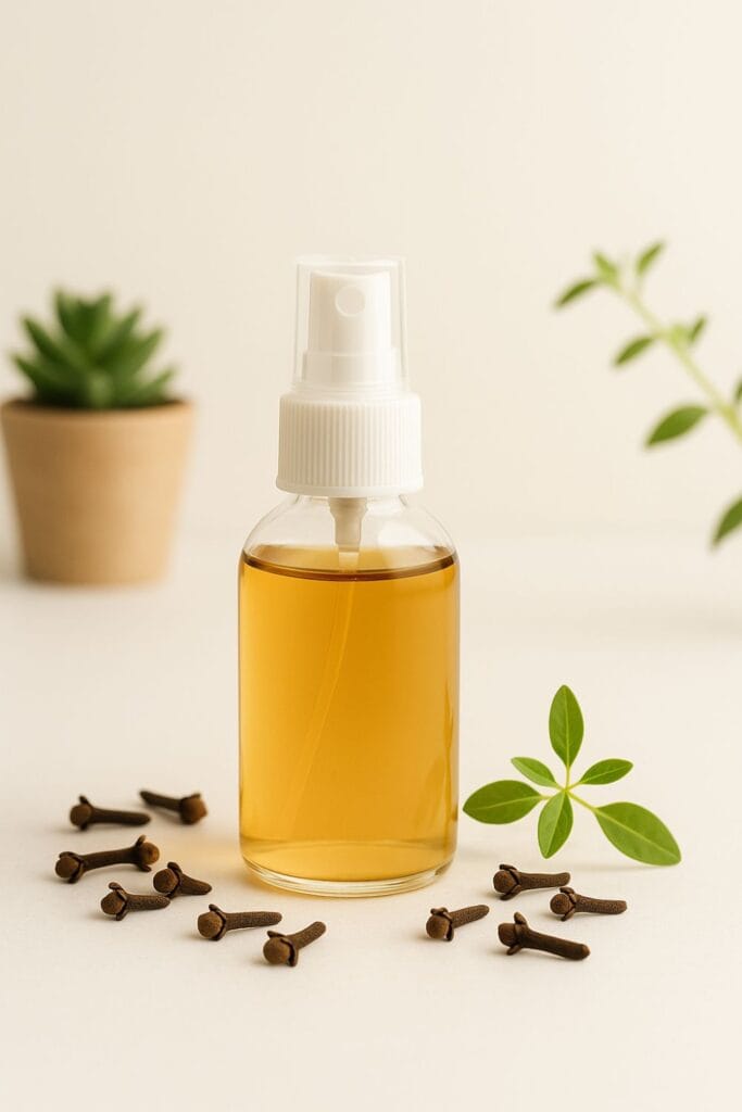 Clove water for skin in bottle